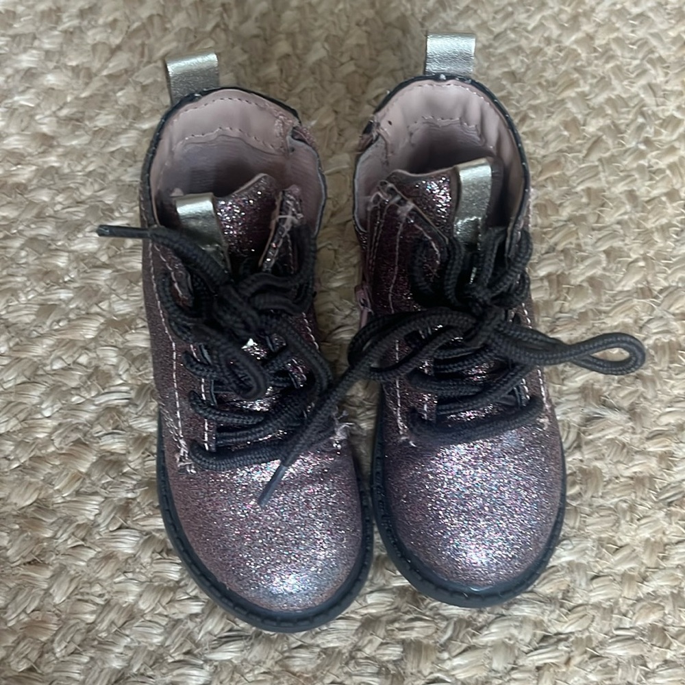 4T pink sparkle boots